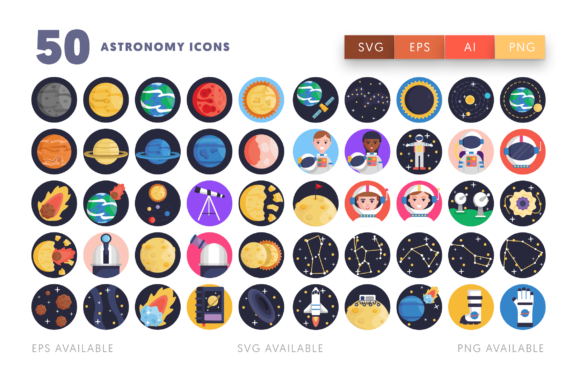 50 Astronomy Graphics for Creative Projects