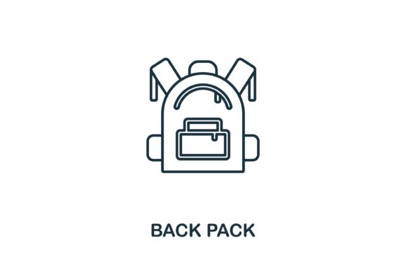 Back Pack Icon for Modern Graphics and Branding