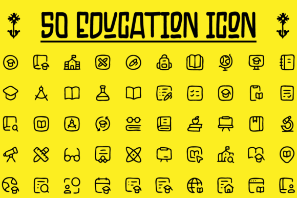 Education Icon Pack Graphics for Blogs and Websites