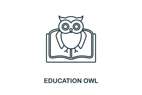 Education Owl Icon Graphics for Branding