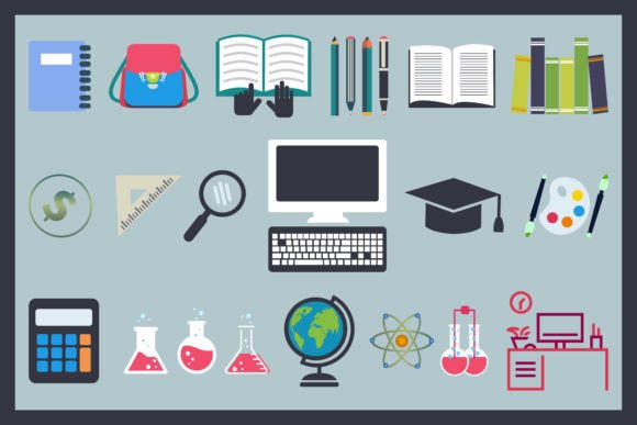Education School Vector Set Graphics for Modern Branding