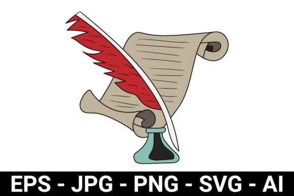 Feather Pen, Paper and Ink Graphics for Branding