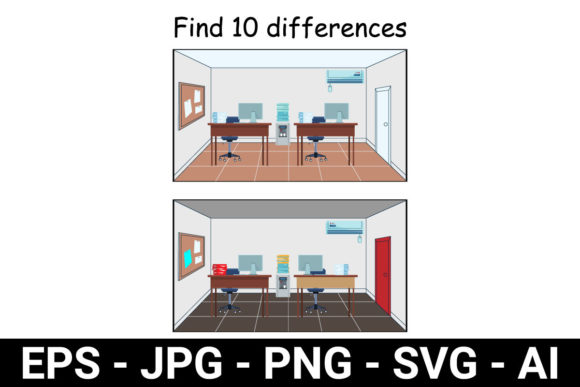 Find the Differences Graphics for Toddler Teaching Materials