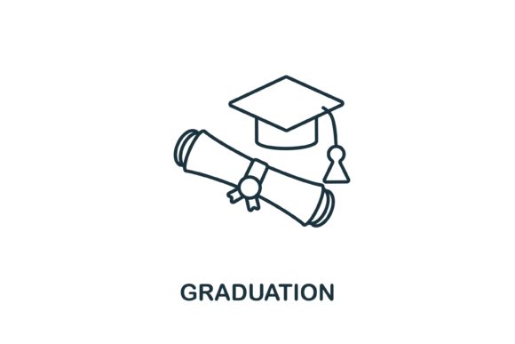 Graduation Icon for Modern Branding