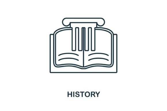 History Icon Graphics for Local Business Branding
