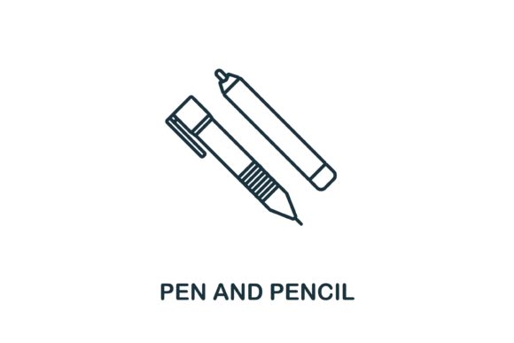 Pen and Pencil Icon Graphics for Crafters
