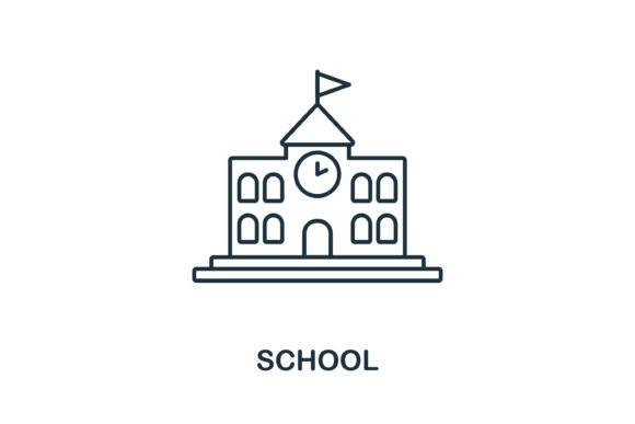 school icon graphics for modern branding