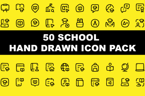 School Icon Pack Graphics for Local Branding