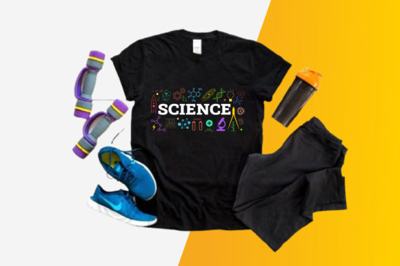 Science College T-shirt Vector Template: Graphics & Print Templates