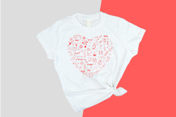 Science Love T-shirt, Love T-shirt Svg: A Graphic Design Asset for Print Templates