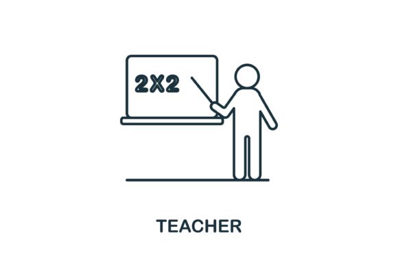 Teacher Icon Graphics for Modern Branding